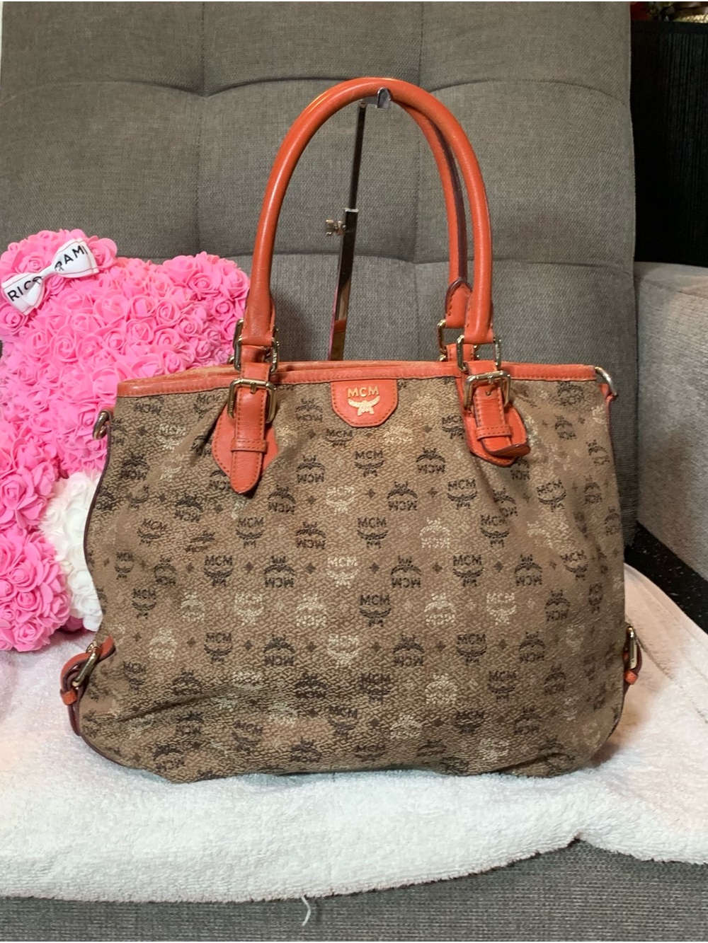 GUC MCM Monogram Tote